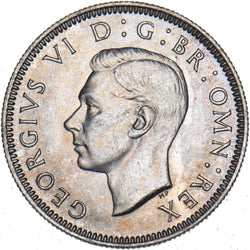 1943 English Shilling - George VI British Silver Coin