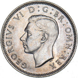 1943 English Shilling - George VI British Silver Coin