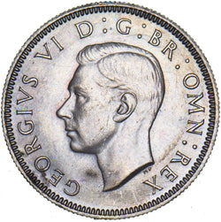 1943 English Shilling - George VI British Silver Coin