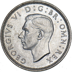 1944 English Shilling - George VI British Silver Coin