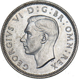 1944 English Shilling - George VI British Silver Coin