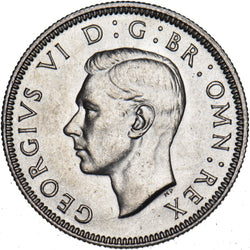 1944 English Shilling - George VI British Silver Coin
