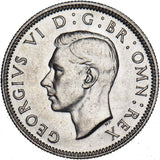 1944 English Shilling - George VI British Silver Coin