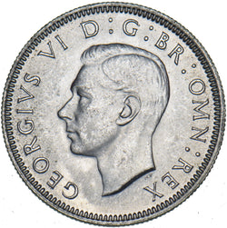 1945 English Shilling - George VI British Silver Coin