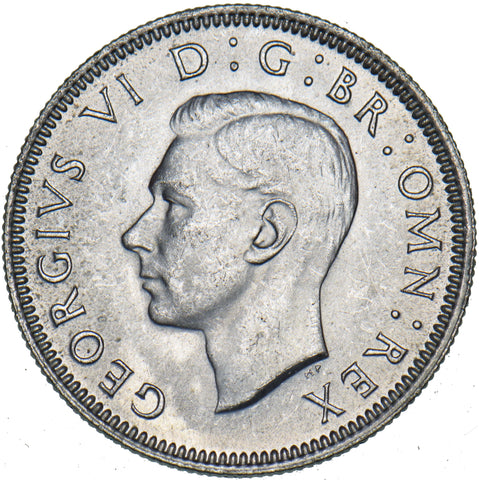 1945 English Shilling - George VI British Silver Coin