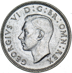 1945 English Shilling - George VI British Silver Coin