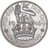 1946 English Shilling - George VI British Silver Coin