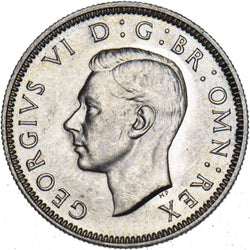 1946 English Shilling - George VI British Silver Coin