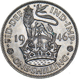 1946 English Shilling - George VI British Silver Coin
