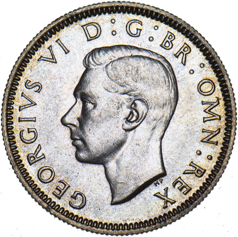 1937 Scottish Shilling - George VI British Silver Coin