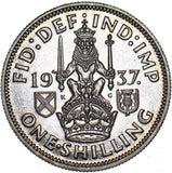 1937 Scottish Shilling - George VI British Silver Coin