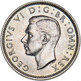 1937 Scottish Shilling - George VI British Silver Coin