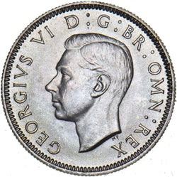 1937 Scottish Shilling - George VI British Silver Coin