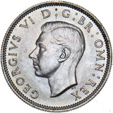 1937 Scottish Shilling - George VI British Silver Coin