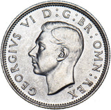 1938 Scottish Shilling - George VI British Silver Coin