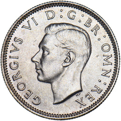 1941 Scottish Shilling - George VI British Silver Coin