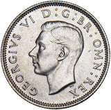 1941 Scottish Shilling - George VI British Silver Coin