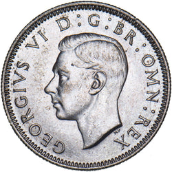 1942 Scottish Shilling - George VI British Silver Coin