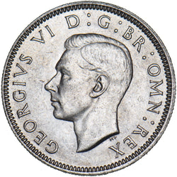 1942 Scottish Shilling - George VI British Silver Coin