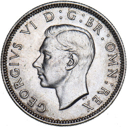 1942 Scottish Shilling - George VI British Silver Coin