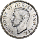 1944 Scottish Shilling - George VI British Silver Coin