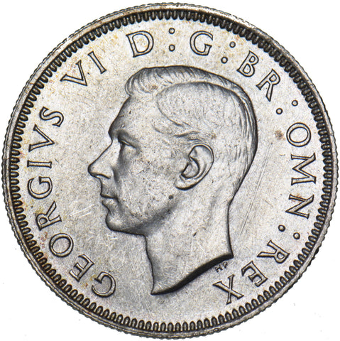 1944 Scottish Shilling - George VI British Silver Coin