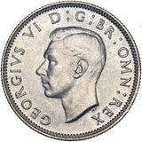 1945 Scottish Shilling - George VI British Silver Coin
