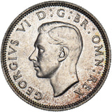 1945 Scottish Shilling - George VI British Silver Coin