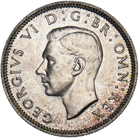 1945 Scottish Shilling - George VI British Silver Coin