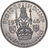 1946 Scottish Shilling - George VI British Silver Coin