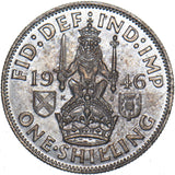 1946 Scottish Shilling - George VI British Silver Coin