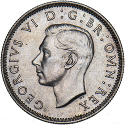 1946 Scottish Shilling - George VI British Silver Coin