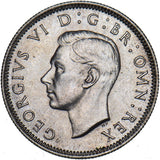 1946 Scottish Shilling - George VI British Silver Coin