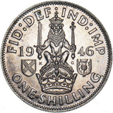 1946 Scottish Shilling - George VI British Silver Coin