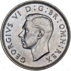 1946 Scottish Shilling - George VI British Silver Coin