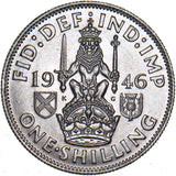 1946 Scottish Shilling - George VI British Silver Coin