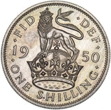 1950 English Shilling - George VI British  Coin