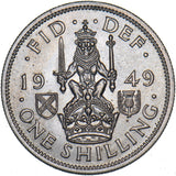 1949 Scottish Shilling - George VI British  Coin