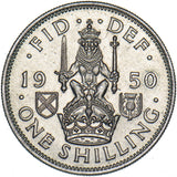 1950 Scottish Shilling - George VI British  Coin