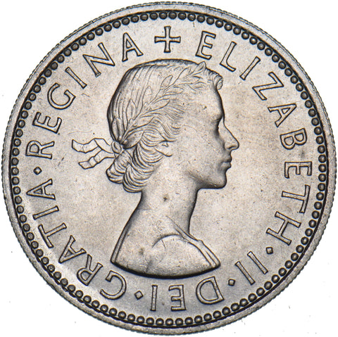 1957 English Shilling - Elizabeth II British  Coin