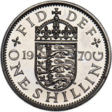 1970 Proof English Shilling - Elizabeth II British  Coin