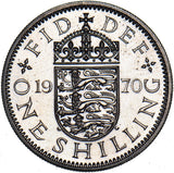1970 Proof English Shilling - Elizabeth II British  Coin