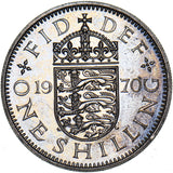 1970 Proof English Shilling - Elizabeth II British  Coin