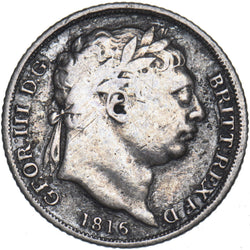1816 Sixpence - George III British Silver Coin