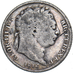 1816 Sixpence - George III British Silver Coin