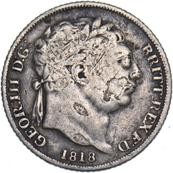 1818 Sixpence - George III British Silver Coin