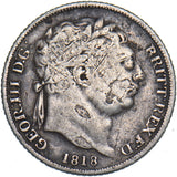 1818 Sixpence - George III British Silver Coin