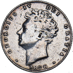 1828 Sixpence - George IV British Silver Coin