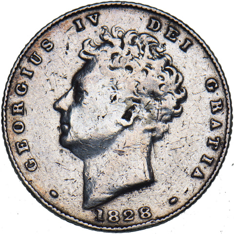 1828 Sixpence - George IV British Silver Coin