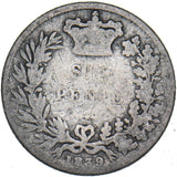 1839 Sixpence - Victoria British Silver Coin